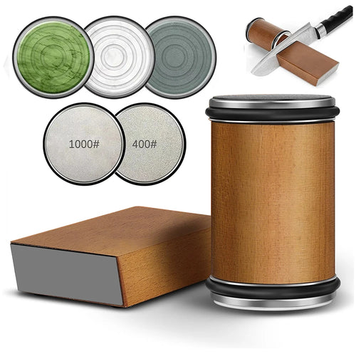 Whetroll rolling knife sharpener with magnetic angle base